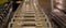 Long row of supermarket shopping carts in closeup, a commercial supermarket background