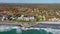 Long Sands Beach aerial view, York Beach, York, Maine, USA