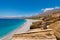 The long sandy beach of Triopetra in south Crete