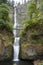 Long shot of waterfall at Multnomah Falls