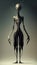 Long, skinny, alien style figure. Created using ai generative.