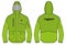 Long sleeve Anorak Hoodie jacket design template in vector, Hooded jacket with front and back view, Anorak winter jacket for Men