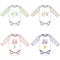 Long-sleeve baby bodysuits with cute design