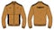 Long sleeve Bomber jacket design flat sketch Illustration, Racer leather jacket with front and back view, Biker jacket for Men and