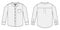 Long-sleeve business shirt illustration  / white