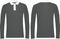 Long sleeve grey polo t shirt with white collar
