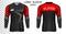 Long sleeve soccer jerseys, T-Shirt sport mockup template.