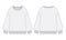 Long sleeves Cotton-terry Fleece sweatshirt technical fashion flat illustration With regular fit crew neckline.