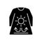 Long sleeves and loose clothing black glyph icon