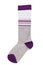 Long sock gray and purple