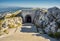 Long stairway tunnel from Njegjos Mausoleum,Mount Lovcen,Montenegro,Eastern Europe