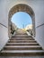 Long stairway tunnel to Njegjos Mausoleum,Mount Lovcen,Montenegro,Eastern Europe