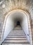 Long stairway tunnel to Njegjos Mausoleum,Mount Lovcen,Montenegro,Eastern Europe