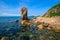 Long stone in the sea