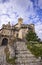 Long stone staircase to Lichtenstein Castle