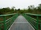 Long straight bridge to the nature