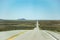 Long straight highway, blue sky, Utah