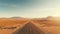 A long, straight highway in a desert setting, with cars and trucks stretching into the horizon, capturing the vastness and freedom