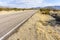 Long, straight road going into the Mojave Desert, California, USA