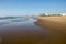 Long Stretch of Beach with Durban Hotels in Background