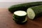 Long and succulent vegetable green cucumber