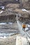 Long suspension foot bridge over deep valley