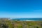 Long sweeping cliff along coastline of Great Ocean Road