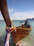 Long tail boat ko phi phi island thailand