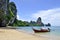 Long tail boat at Tonsai beach near Railay