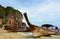 Long-tail boats. Railay beach. Krabi. Thailand