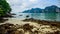 Long tail boats, Tropical beach, Andaman Sea, Thailand