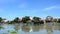 Long tail Fishing Boat in Chao Phraya River at Ayutthaya, Thailand