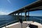 Long Tampa bay bridge from boat