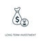 Long Term Investment outline icon. Thin line concept element from risk management icons collection. Creative Long Term Investment