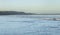 Long Tidal Waves of Scenic Welsh Coast in UK