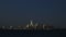 Long view of the night skyline of Manhattan, NY