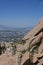 A long view of salt lake city from the rocks above