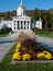 Long view of the Vermont Statehouse in autumn