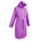 Long violet embossed robe with hood