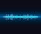 Long voice wave in colorful modern style. Bright voice visualisation on dark gradient background