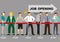 Long Waiting in Line for Job Employment Vector Illustration