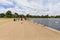 Long Water, pond in Kensington Gardens in front of Kensington Palace, London, United Kingdom