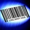 Long wavy hair - barcode with futuristic blue background