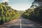 Long winding Cape du Couedic Road on Kangaroo Island