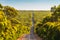 Long winding Cape du Couedic Road on Kangaroo Island