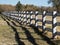 Long wooden fence