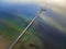 Long wooden pier - aerial view.