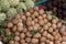 Longan fruit heap closeup