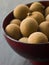 Longan in Wooden Bowl