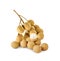 Longans, longan on white background